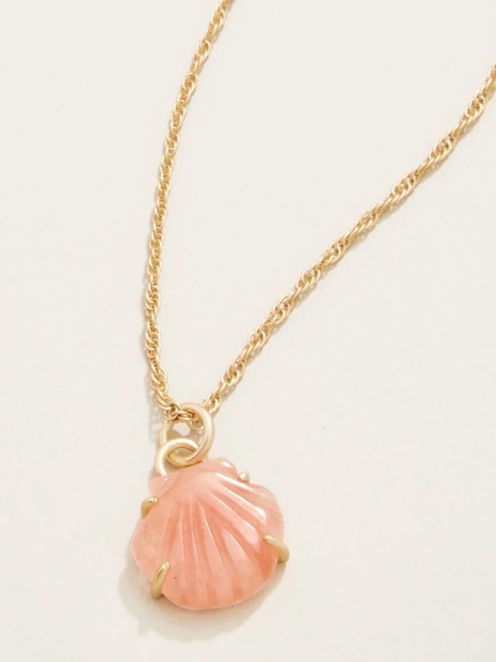 Spartina 449 NWT - Carved Shell Necklace 18" Coral